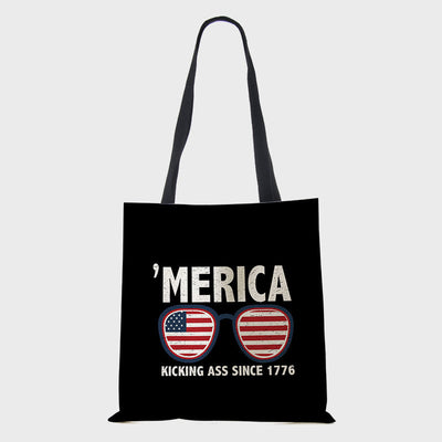 Tote For Women American Flag Printing Multiple Pattern Shoulder Bag