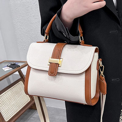 Top-Handle Bag for Women PU Leather Minimalist Crossbody Shoulder Bag