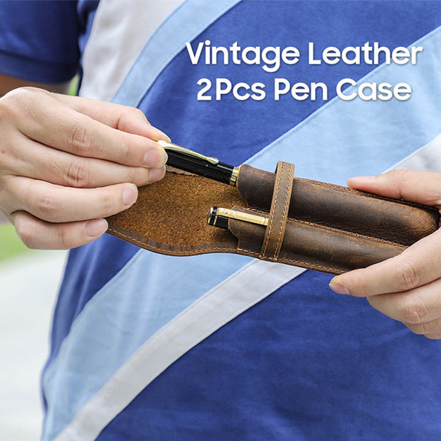 Pencil Case For Business Vintage Creative Leather Pen Case