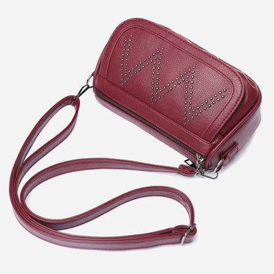 Fashion Rehinestone Shoulder Bag for Women Leather Satchel Crossbody Bag