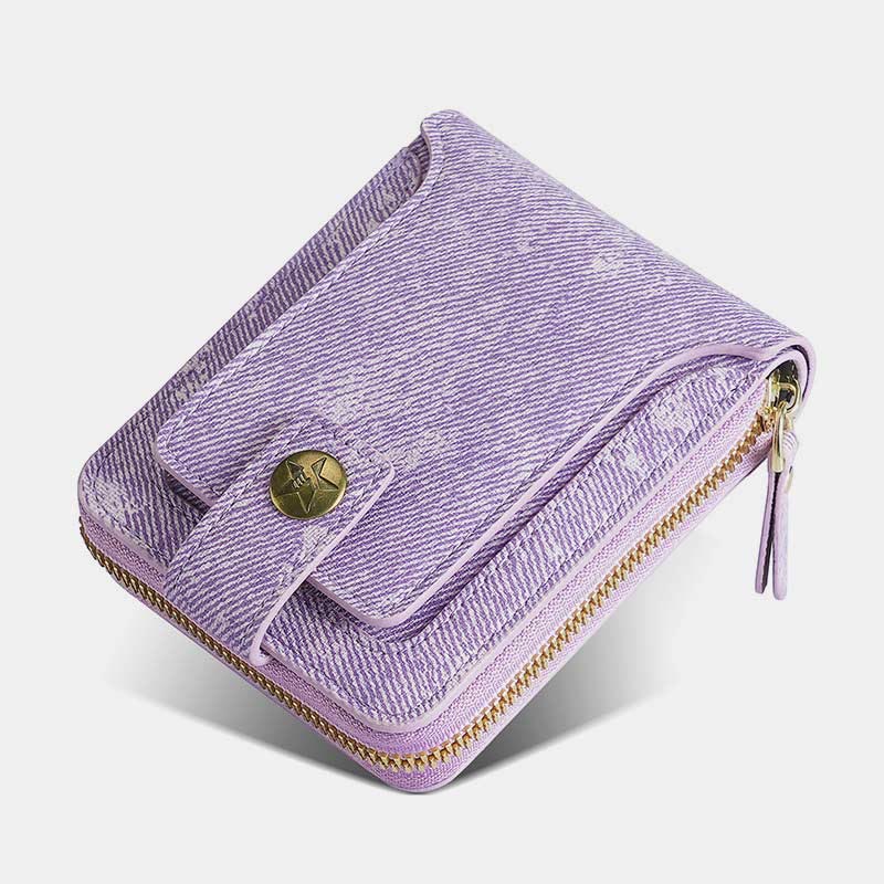 Wallet for Women Light Pink Triplefold Short Shopping Card Purse