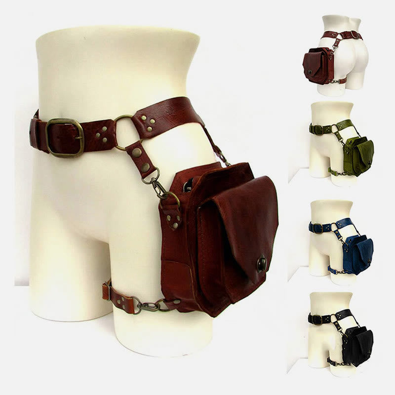 Retro Small waist Bag For Women Medieval Knight Leg Bag