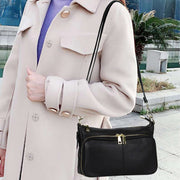 Pebble Genuine Leather Crossbody Bag For Women Simple Underarm Purse