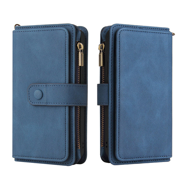2-In-1 Wallet Case Cell Phone Case for Samsung Z Fold 3 4 Wristlet Zipper Card Holder