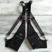 Retro Leather Phone Shoulder Holster with Adjustable Straps for Daily Costume Parties
