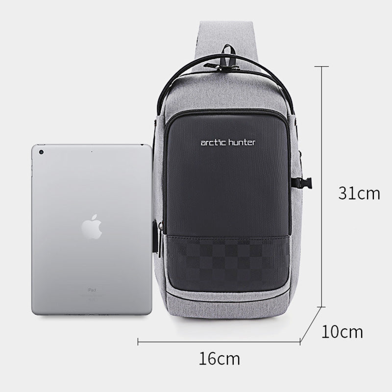 Large Capacity Anti-theft Waterproof USB Charging Sling Bag