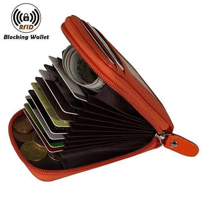 Large Capacity RFID Folding Wallet Card Holder