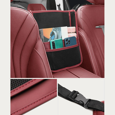 Car Organizer For Seat Back Multifunctional Leather Storage Holder