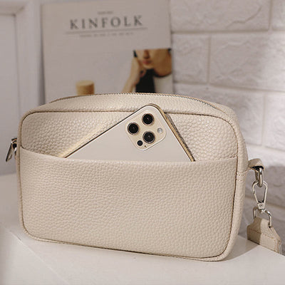 Wide Detachable Strap Shoulder For Women Faux Leather Crossbody Bag