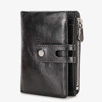 Anti-theft Apple Wallet Real Leather RFID Blocking Airtag Wallet