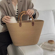 Limited Stock: Tote Bag for Women Vintage Large Capacity Cotton Straw Handbag