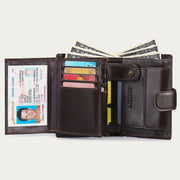Women's Genuine Leather RFID Blocking Small Wallet Card Case Purse