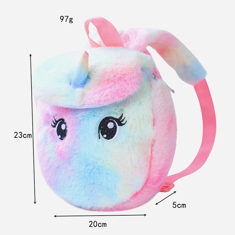 Backpack For Women Unicorn Furry Cute Cartoon Toddlers Kids Schoolbag