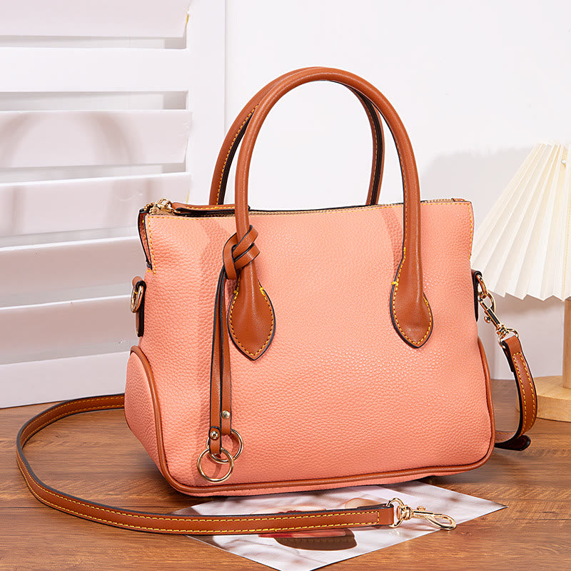 Tote Bag For Women Pebble Grain Style PU Leather Crossbody Bag