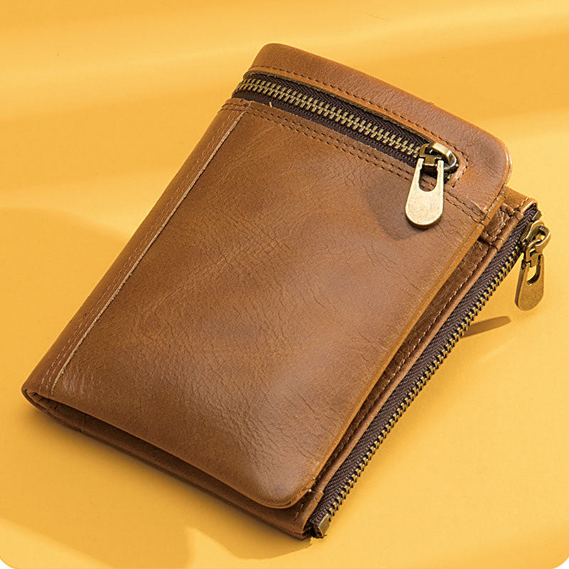 Casual Genuine Leather Bifold Wallet