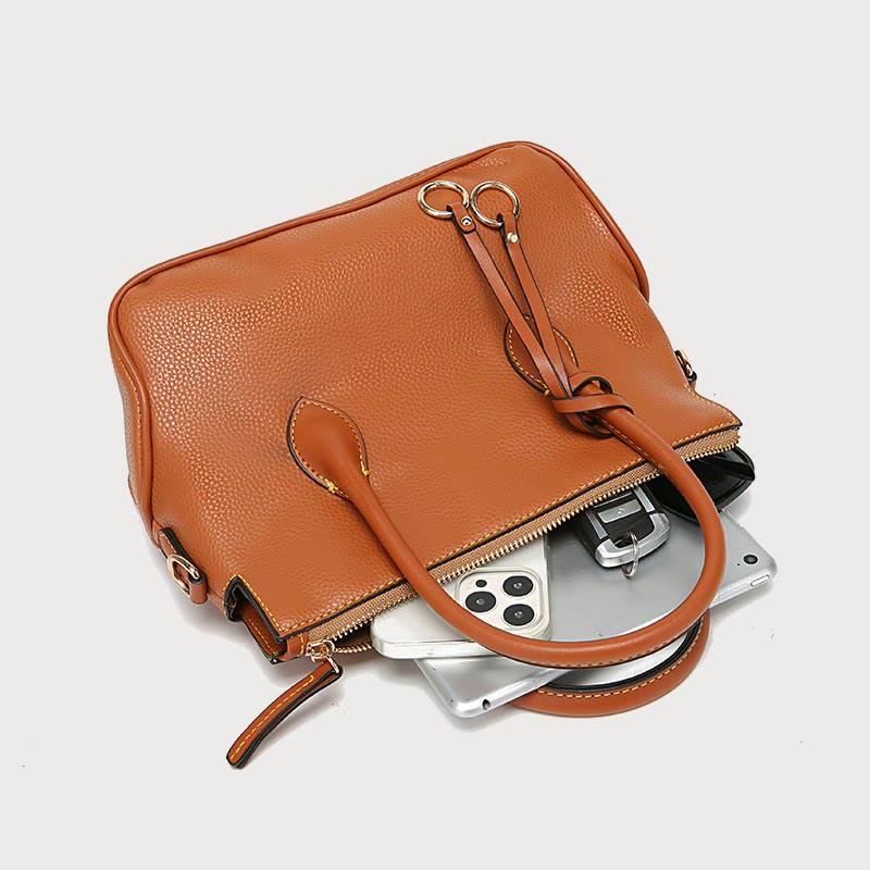 Tote Bag For Women Pebble Grain Style PU Leather Crossbody Bag