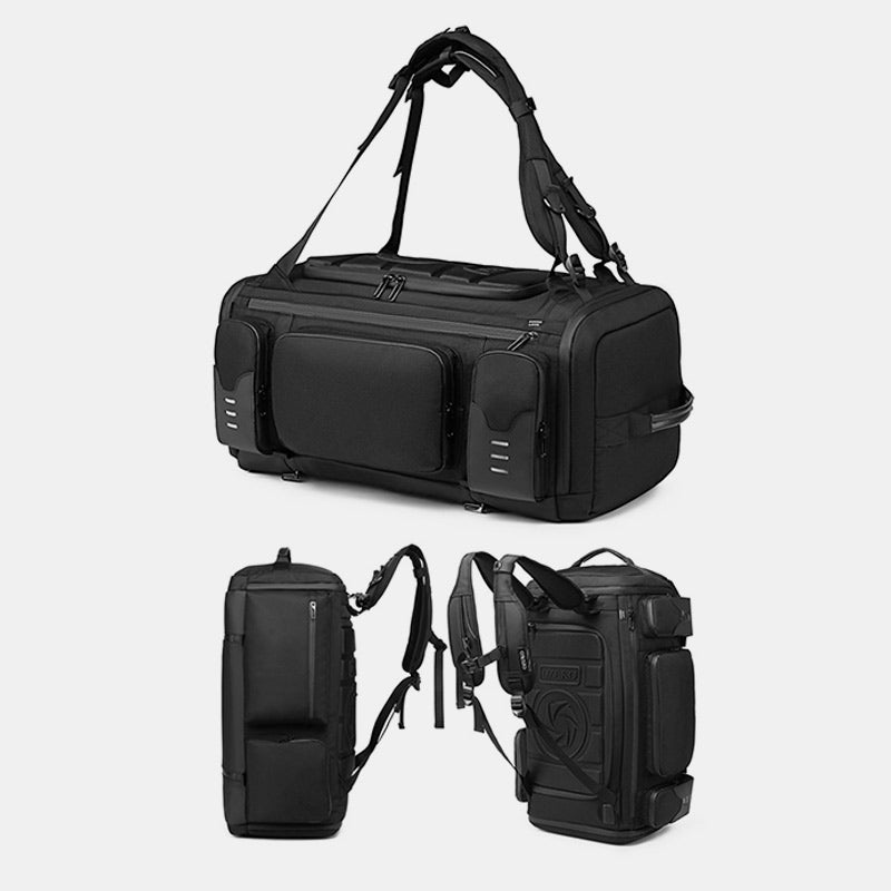 Large Capacity Travel Duffel Bag Tote Convertible Backpack with USB Charging Port