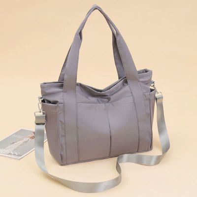 Tote for Women Large Capacity Multi-Pocket Nylon Work Shoulder Bag