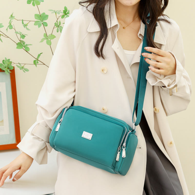 Crossbody Bag For Women Wide Strap Lightweight Nylon Shoulder Bag