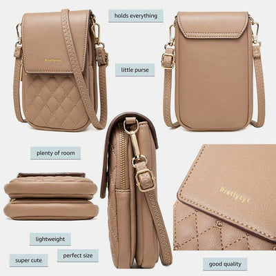 Women's Small Crossbody Cell Phone Purse Wallet Leather Shoulder Bag