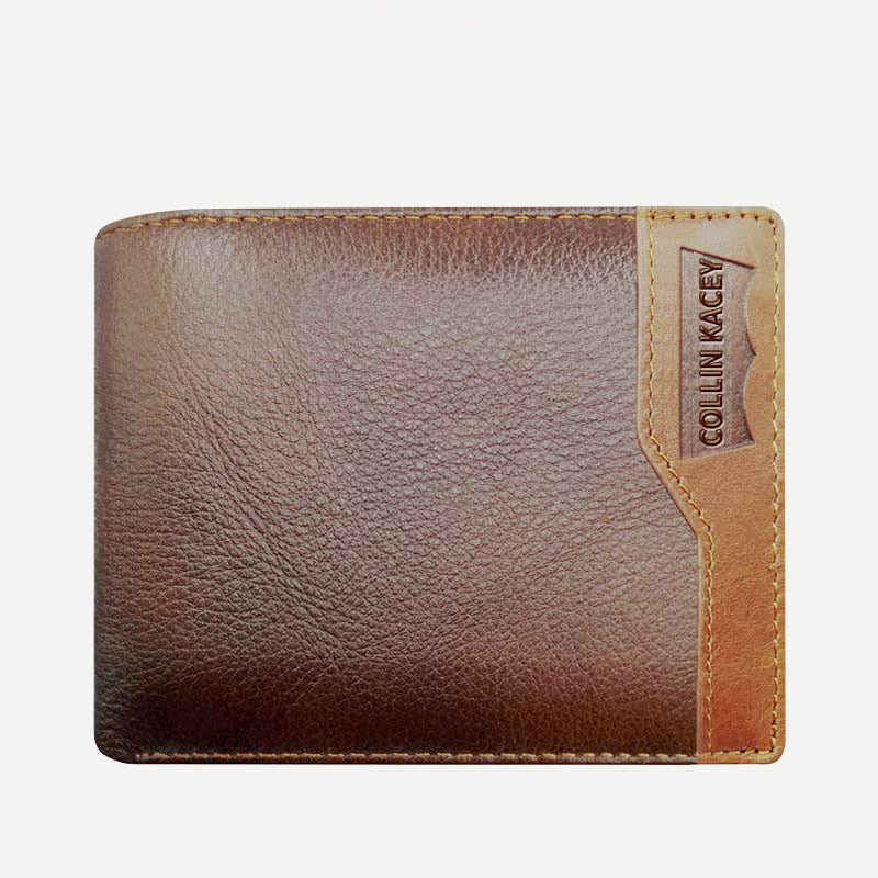 Mens Retro Bifold Short Roomy Leather Wallet Multi Style Optionals