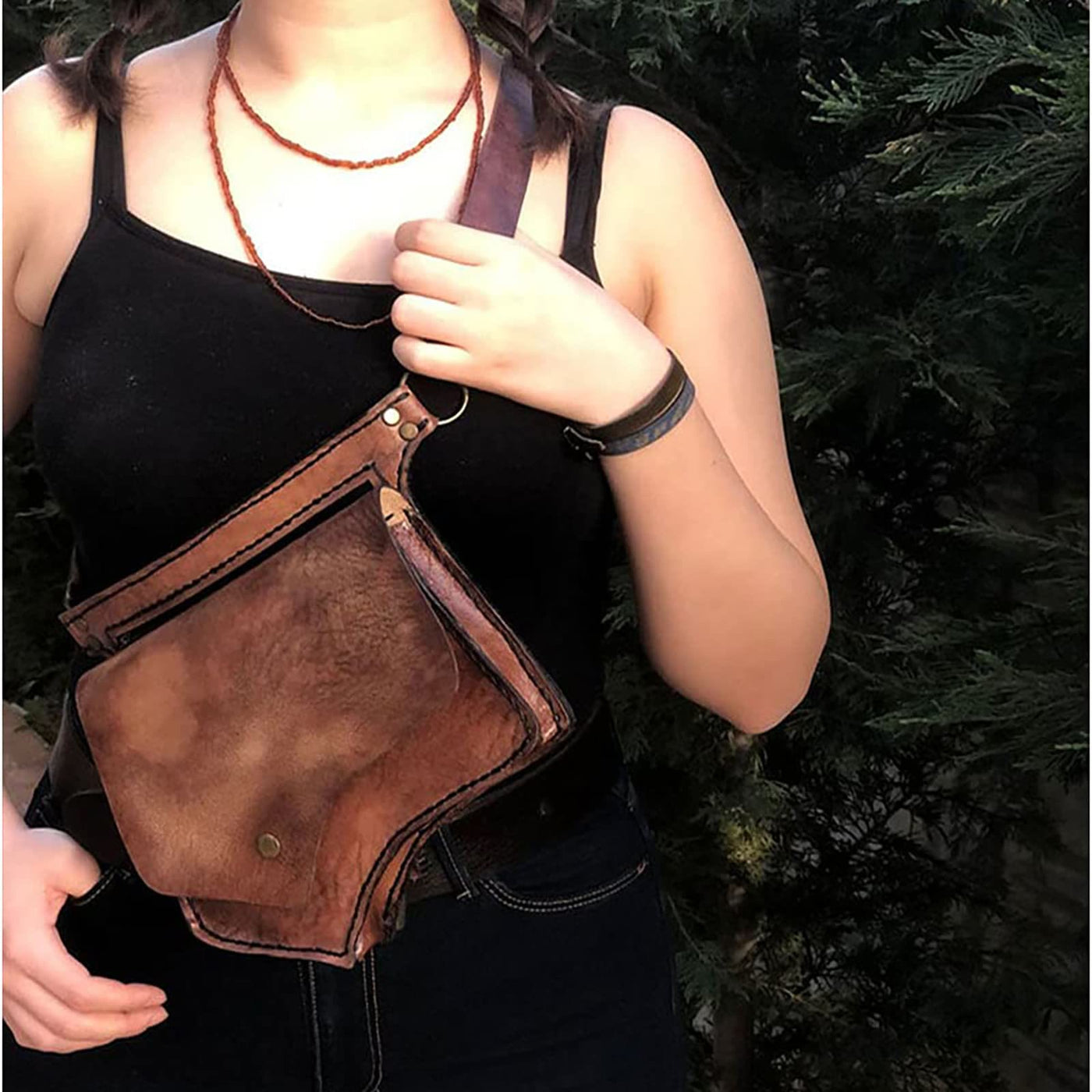 Waist Bag For Women Retro Daily Large Capacity Crossbody Bag