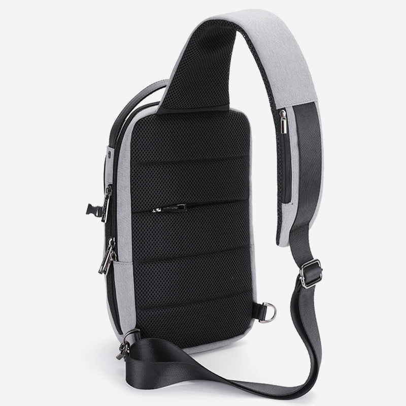 Large Capacity Anti-theft Waterproof USB Charging Sling Bag