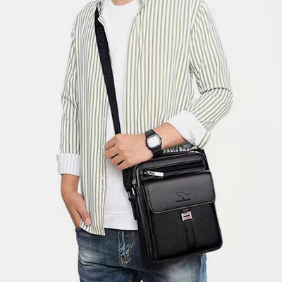 Messenger Bag for Men Lightweight Waterproof Travel Rivet Crossbody Bag