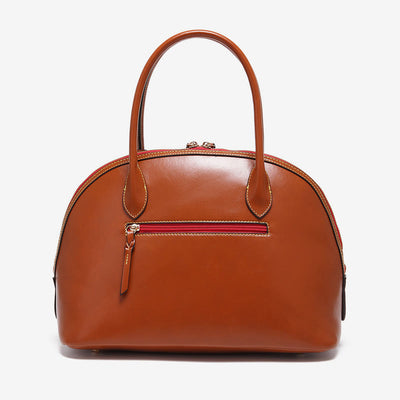 Retro Shell Bag For Women Soft Oil Wax Leather Tote