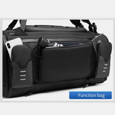 Large Capacity Travel Duffel Bag Tote Convertible Backpack with USB Charging Port