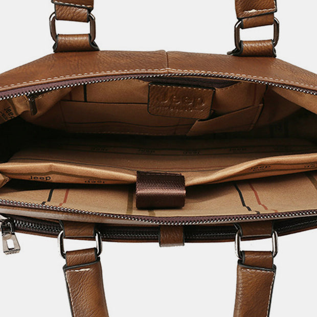 Business Briefcase for Men 14" Laptop Handbag Lightweight Slim Messenger Bag