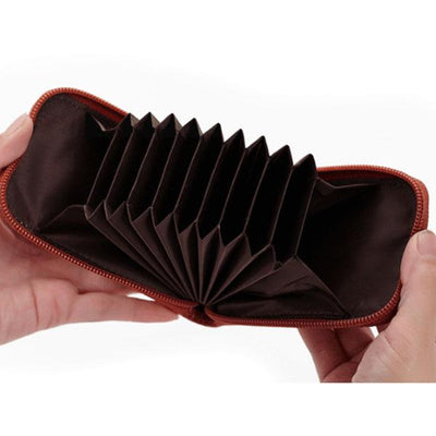 Large Capacity RFID Folding Wallet Card Holder