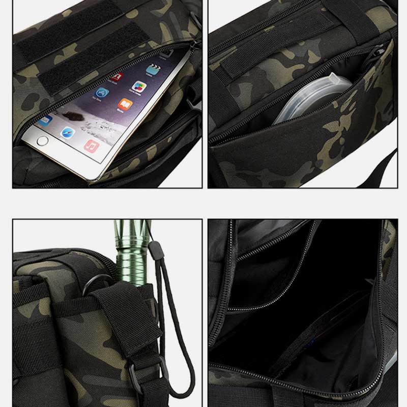 Large Camo Tactical Bag For Sports Nylon Crossbody Bag Waist Bag