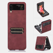 FREE TODAY: Samsung Z Flip 3 Folding Skin Cover Leather Phone Case PC Cover