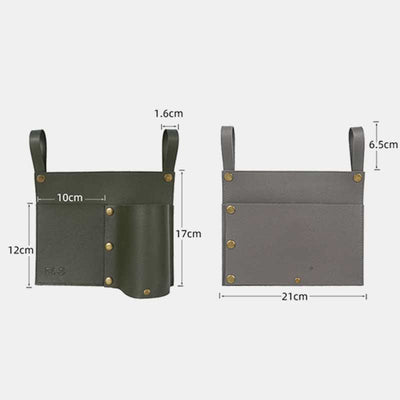 Portable Outdoor Leather Chair Armrest Organizer Bottler Holder for Camping Travel