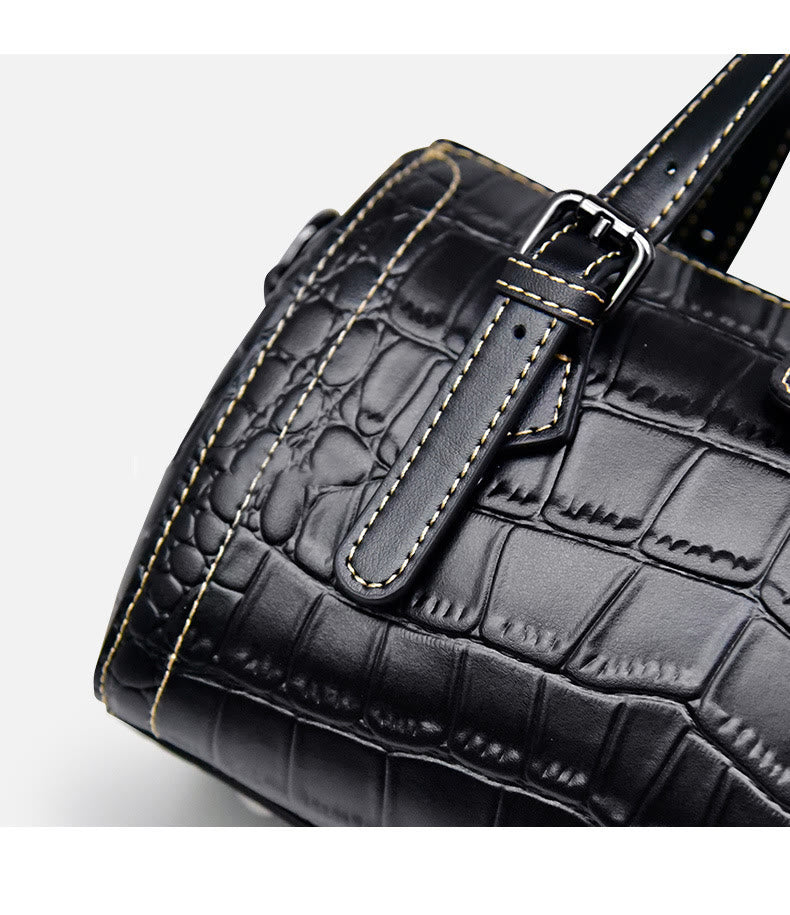 Crocodile Print Leather Handbag Business Commutor Women Crossbody Bag