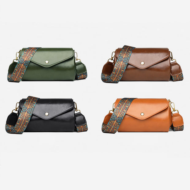 Crossbody Bag For Women Genuine Leather Cylinder Large Capacity Shoulder Bag