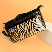 Leopard Zebra Print Underarm Bag For Women Leather Crossbody Purse