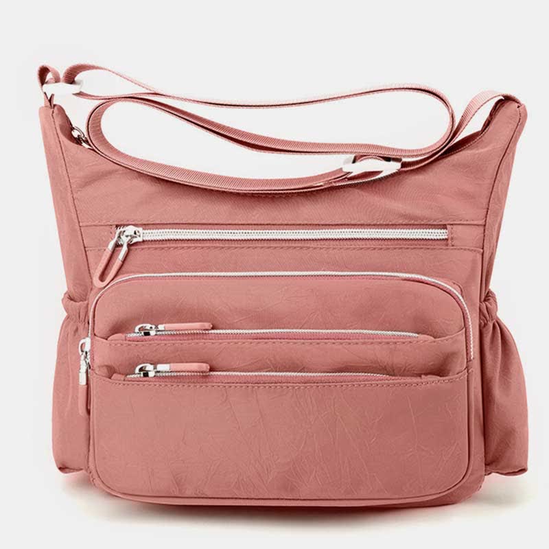 Lightweight Multi-Pocket Nylon Purse for Women Multifunctional Crossbody Shoulder Bag