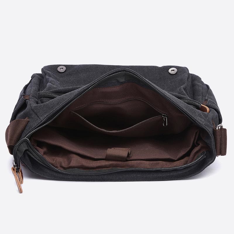 Messenger Bag for Men Portable Large Capacity Canvas Business Briefcase