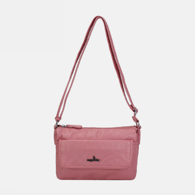 Multi-Compartment Soft Elegant Crossbody Bag