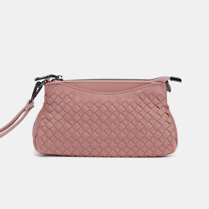 Stylish Woven Crossbody Bag With Wristlet