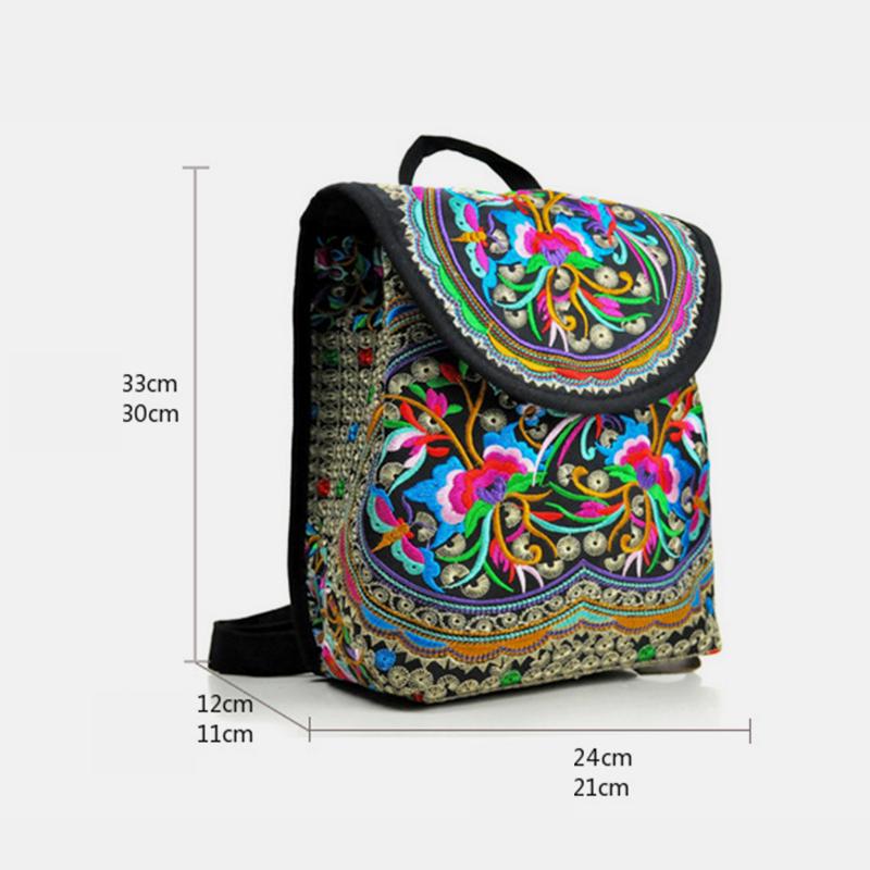 Ethnic Vintage Embroidered Travel Backpack