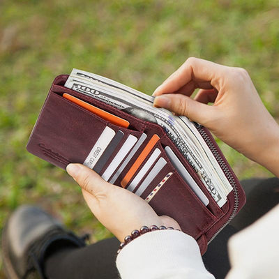 RFID Multifunctional Leather Vintage Wallet