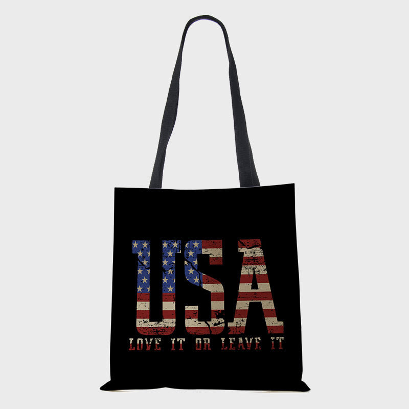 Tote For Women American Flag Printing Multiple Pattern Shoulder Bag