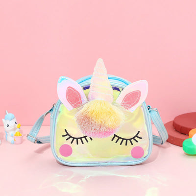 Crossbody Bag For Kids Cute Cartoon Unicorn TPU Travel Bag