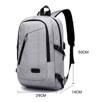 Anti-theft Travel Business Backpack with Lock and USB Charging Port