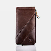 Genuine Leather Multi-Slot Long Purse