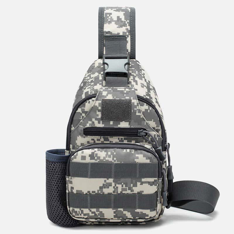 Tactical Military Lightweight Sling Bag Multi-Pocket Crossbody Pack with USB Charging Port