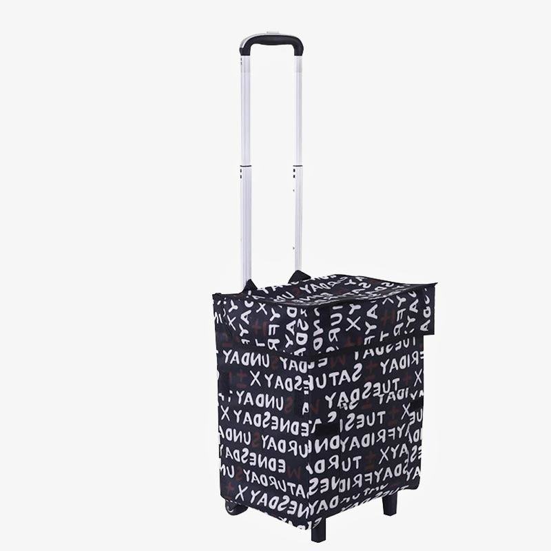 Foldable Shopping Cart For Short Travel Portable Pull Rod Bag